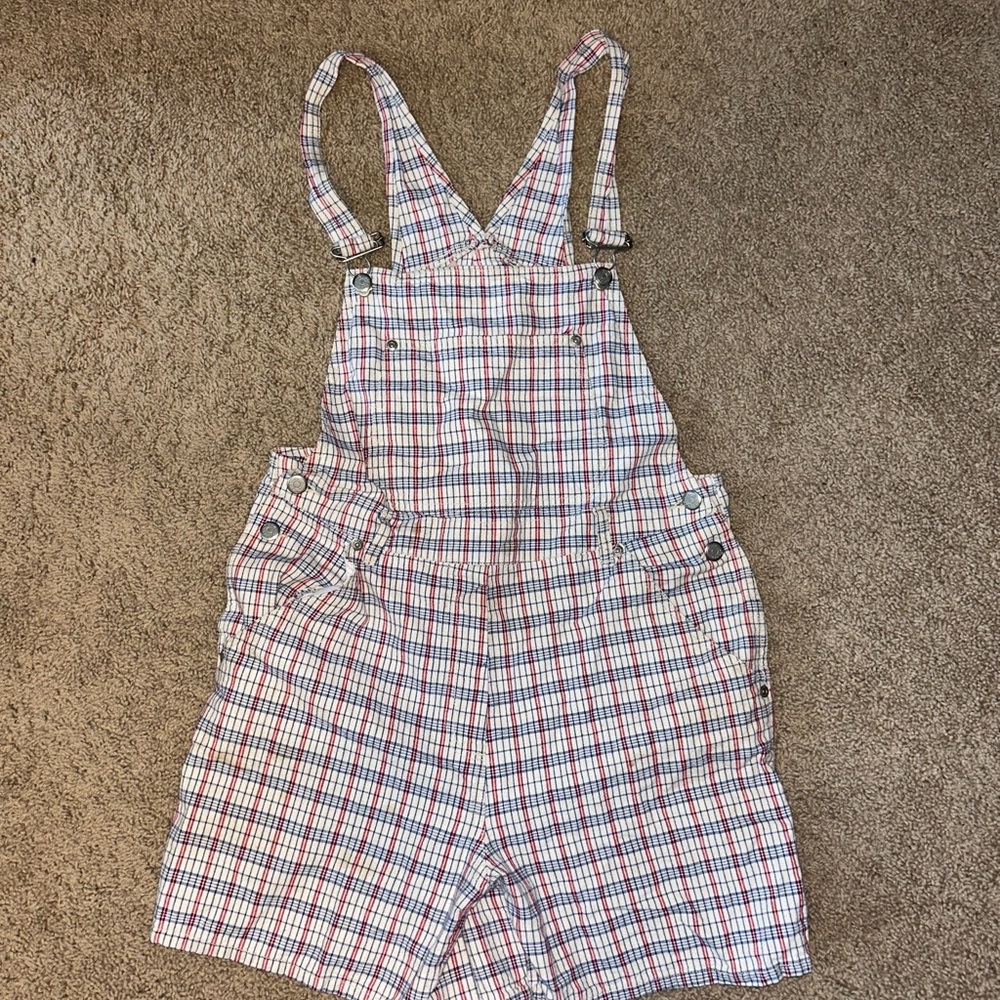 Vintage High Sierra Kids Checkered Overall Shorts